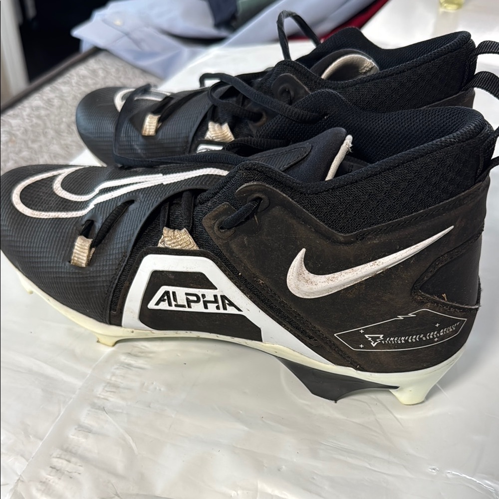 Nike Alpha Black and White Cleats